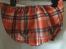 Orange check boob tube with