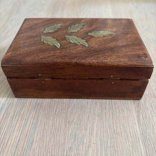 Vintage handmade wood trinket - handmade,