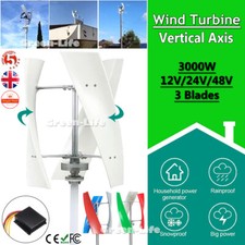 3000W Vertical Wind Turbine Generator Full Kit Renewable Energy Power System UK