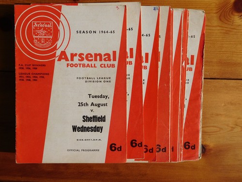 Arsenal home away programmes - arsenal,