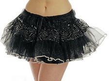 Ladies Sexy Silver Sequin Tutu