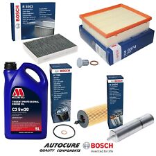 FOR BMW 1 SERIES 118D M SPORT MK2 FL F20 2.0 DIESEL BOSCH FILTER SERVICE KIT 5L
