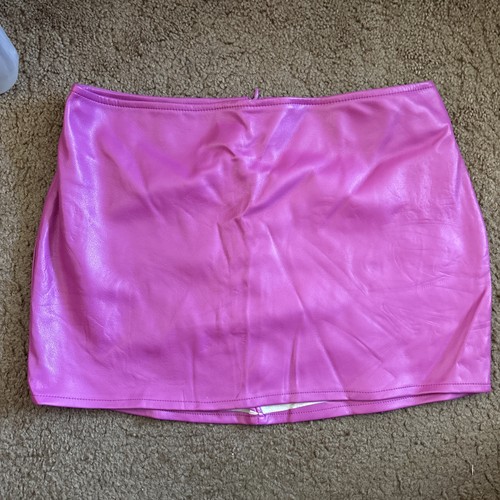 Motel hot pink faux leather - hot,