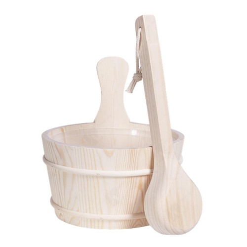 Sauna wooden bucket and - bucket,