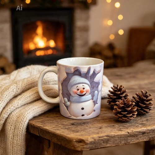 Cheery snowman christmas - snowman, mug