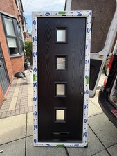 Black Composite Door White