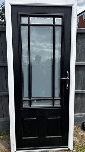Black composite door and - black,