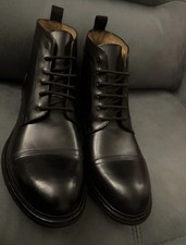 Next Hell For Leather Black Leather Boots Size 42/8  Brand New Condition