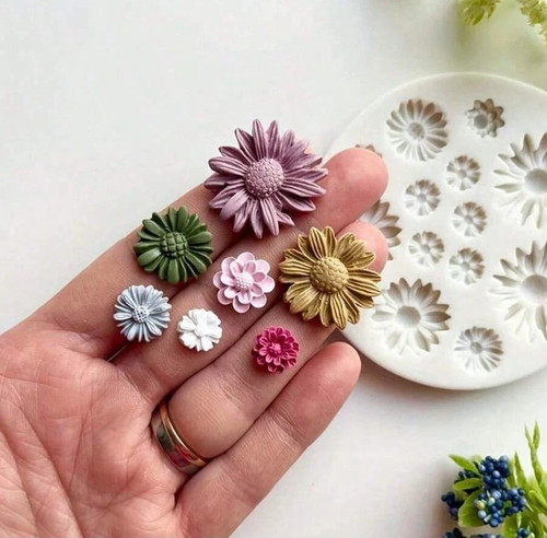 Daisy flowers fondant - daisy, mold