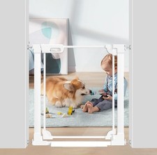 Clear Acrylic baby gate for stairs sophisticated auto close white 30" inch tall