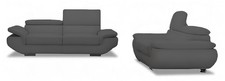 Elegant grey upholstered sofa - upholstered,