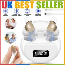 Mini Digital Rechargeable Hearing Aids In Ear Enhancer Sound Voice Amplifier UK