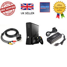 XBOX 360 S CONSOLE 250GB Black SLIM version System Complete set up  TESTED 