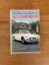 The Observers Observer's Book Automobiles 1968 Excellent Original Dust Jacket