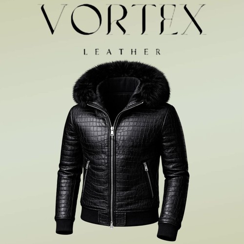 Men black crocodile - men's, print