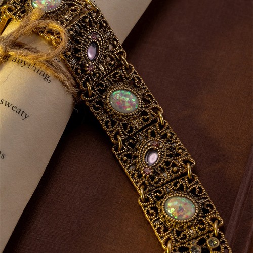 Vintage gold filigree opal - gold,
