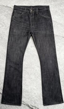 Vintage Mens Levi's 507 Regular Bootcut Fit Dark Denim Jeans - Zip Fly - W32 L32