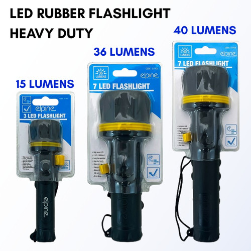 Battery led rubber - 3-7, torch