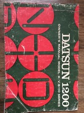 DATSUN Nissan Motor Co 1200 K V B110 Series Owners Manual Handbook 1972
