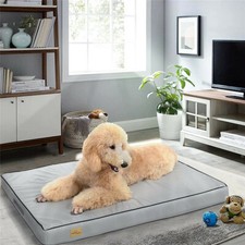 Large Orthopedic 8-12cm Thick Memory Foam Dog Bed Waterproof Pet Crate Mattress