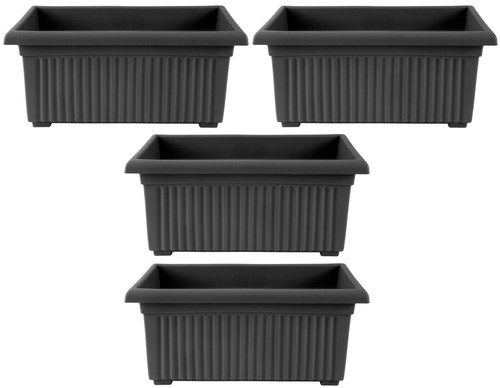 53cm black trough - 4, plant