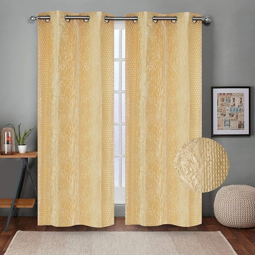 Embossed self design curtains - embossed,