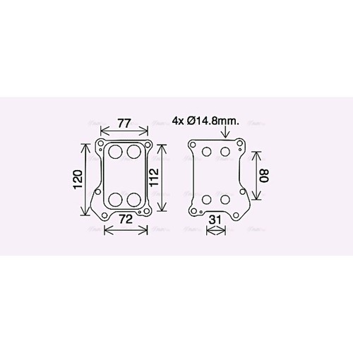Oil cooler for fiat doblo - cooler,