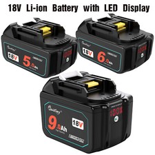 FOR MAKITA 18V 5.0Ah 6.0Ah 9.0Ah LXT LI-ION BATTERY BL1860 BL1850 BL1840 CHARGER