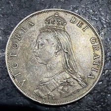 GREAT BRITAIN 1887 FLORIN 2 SHILLINGS QUEEN VICTORIA SILVER 0.925. Nice grade. 