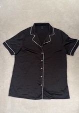 Lipsy Black Satin Pyjamas Size