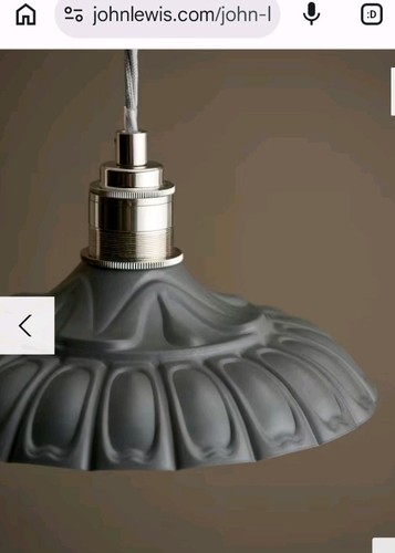 John lewis grey metal pendant - grey,
