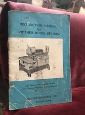 Brother EF4-B957 Industrial Overlocker Sewing Machine Instruction Manual