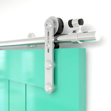 4-16FT Stainless Steel Sliding Barn Door Hardware Closet Track Kit for Wood Door