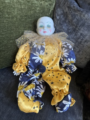 Vintage clown doll porcelain - porcelain, &