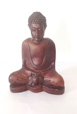 Meditating Buddha Resin Brown