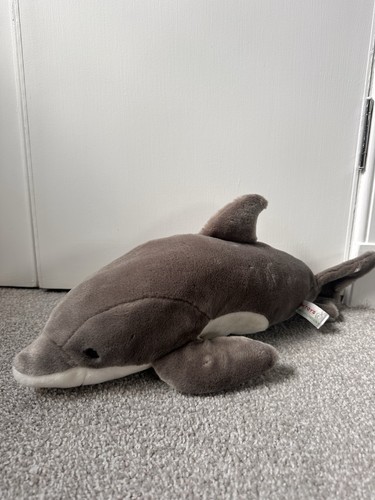 Grey plush dolphin soft - grey,