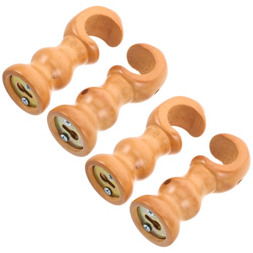 4pcs wooden curtain - curtain, rod