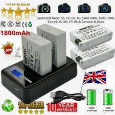 2X 1800mAh LP-E8 Battery + LCD