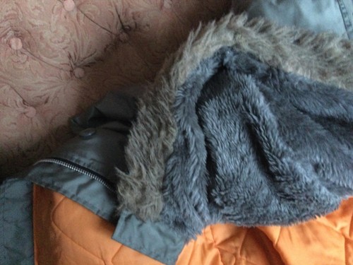 Grey snorkel parka - size, l