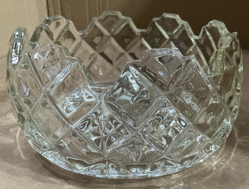 Heavy vintage glass bowl for - vintage,