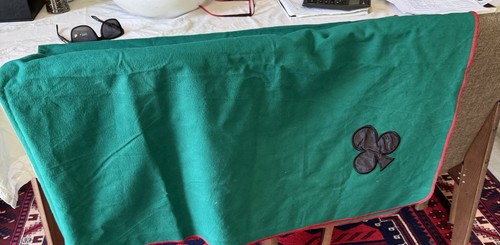 Vintage green card table - green,