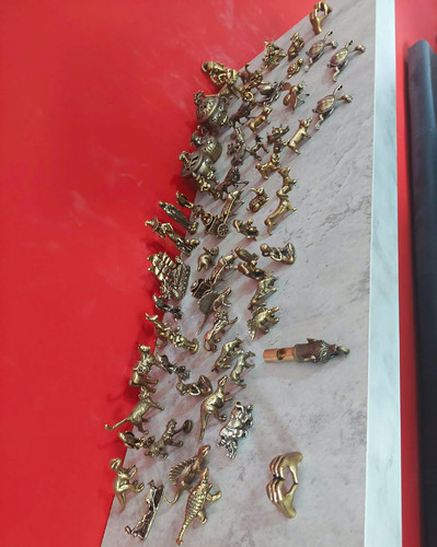 Small brass figurines - small, &