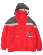 SCHOFFEL Mens Hooded Ski Jacket UK 44 2XL Red Colourblock Polyamide BB18