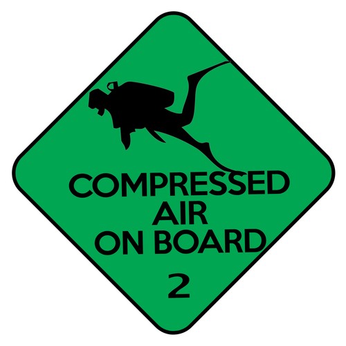 Scuba diving decal compressed - diving,
