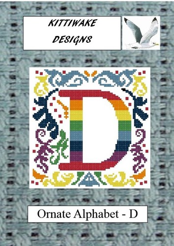 Ornate alphabet d - -, cross