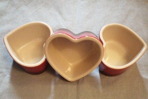 Ceramic red heart - ceramic, heart-shaped