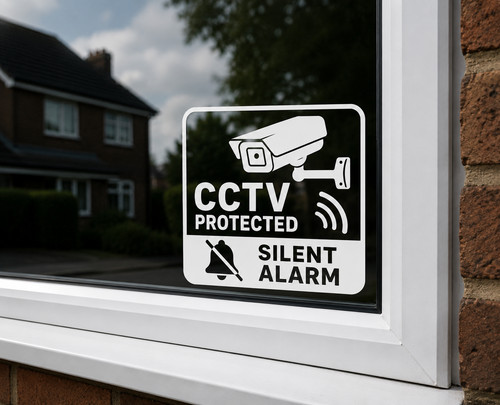 Cctv protected silent - silent, alarm