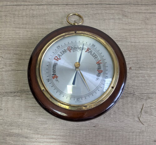 Vintage german round barometer - vintage,