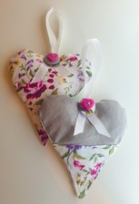 2 Shabby chic fabric hanging