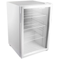 SMALL GLASS DOOR  DISPLAY DRINK COOLER FRIDGE UNDERCOUNTER BC125 NEXT DAY @ £309